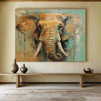 Colorful Elephant Abstract Painting for Wildlife - Inspired Homes YHT082