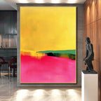 Vibrant Color Fields Abstract Painting with Energetic Palette WINK190