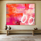 Dynamic Pink - Orange Abstract Fusion Abstract Painting ABS133