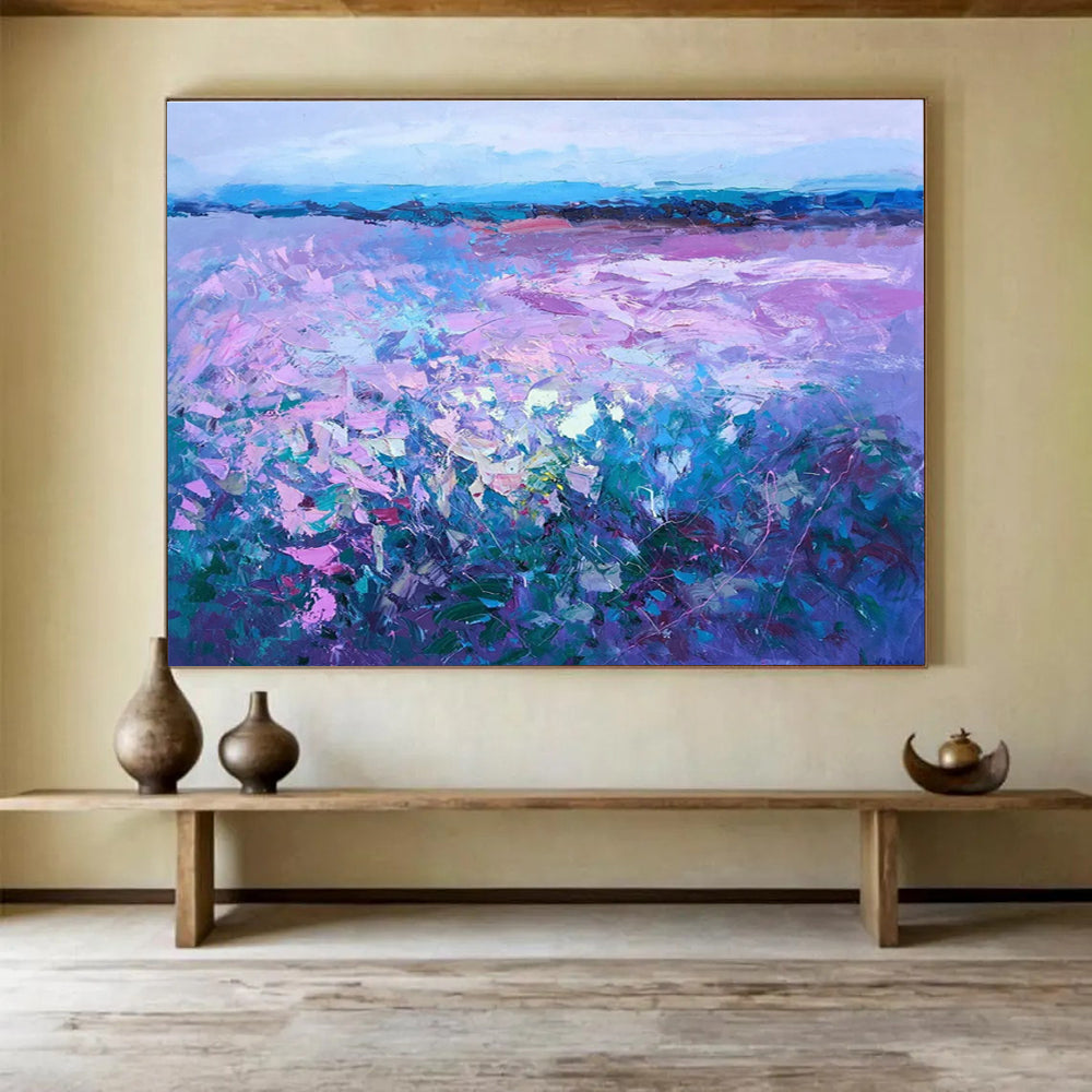 Purple Field Abstract Painting for Modern Art Galleries YHT453
