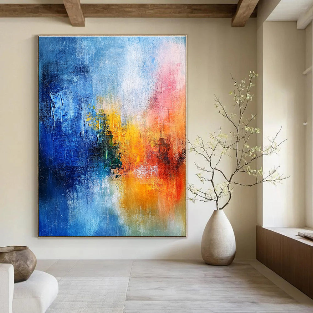 Colorful Blur Abstract - Expressive Landscape - Inspired Abstract Painting GAB0652