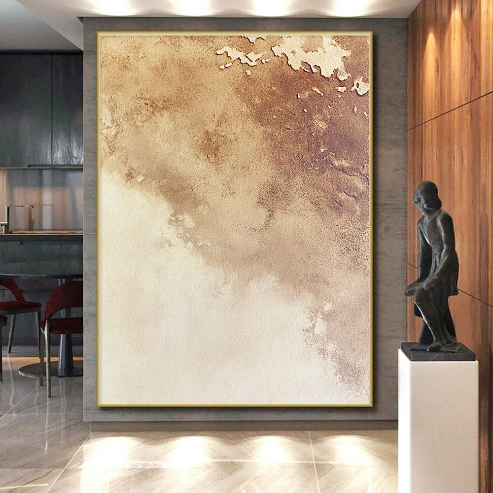 Brown Watercolor Wash Abstract Painting with Gentle Flow WINK005