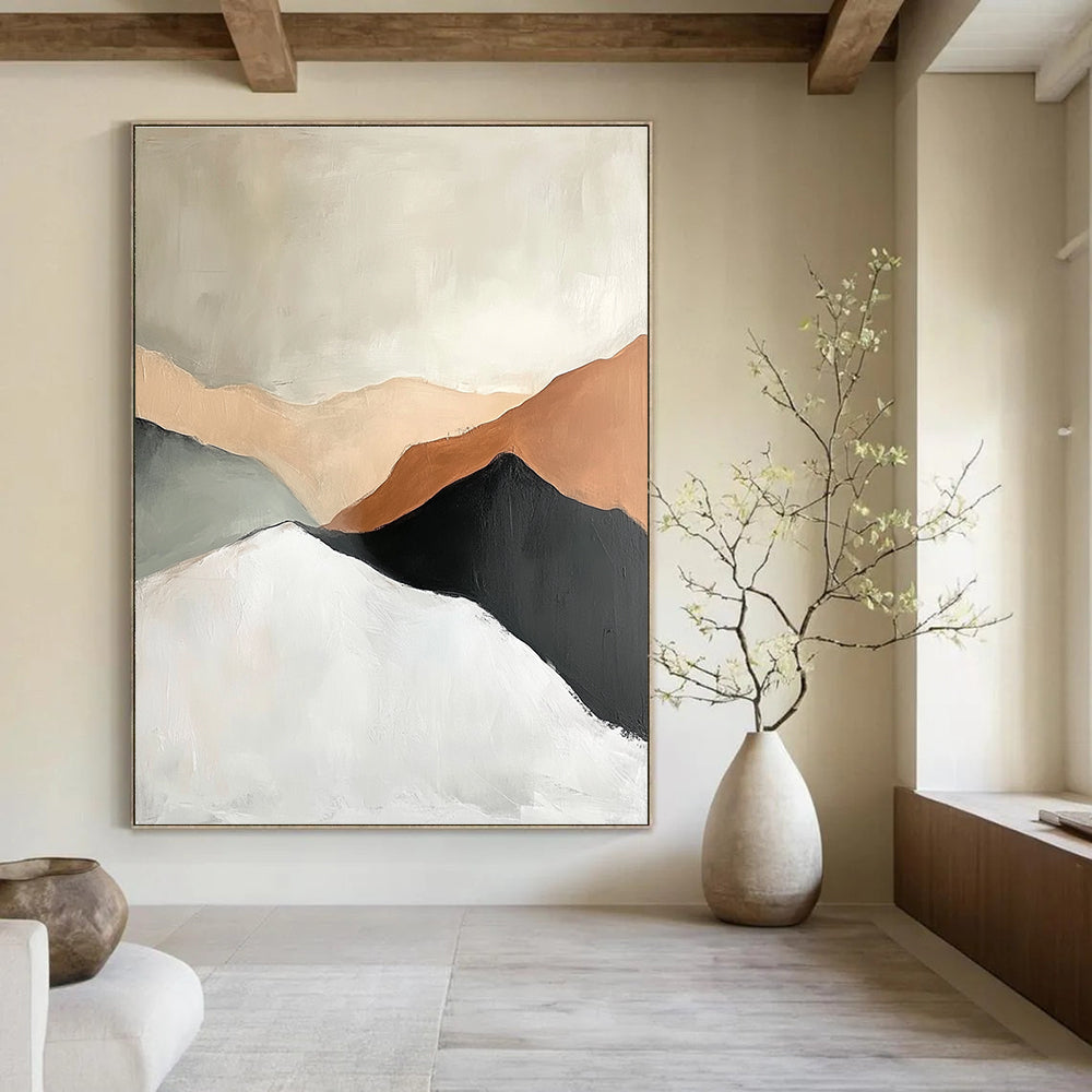 Minimalist Abstract Mountains Painting for Scandinavian - Styled Studies GAB1124
