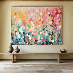 Colorful Dot Abstract Painting for Vibrant Cafes YHT161