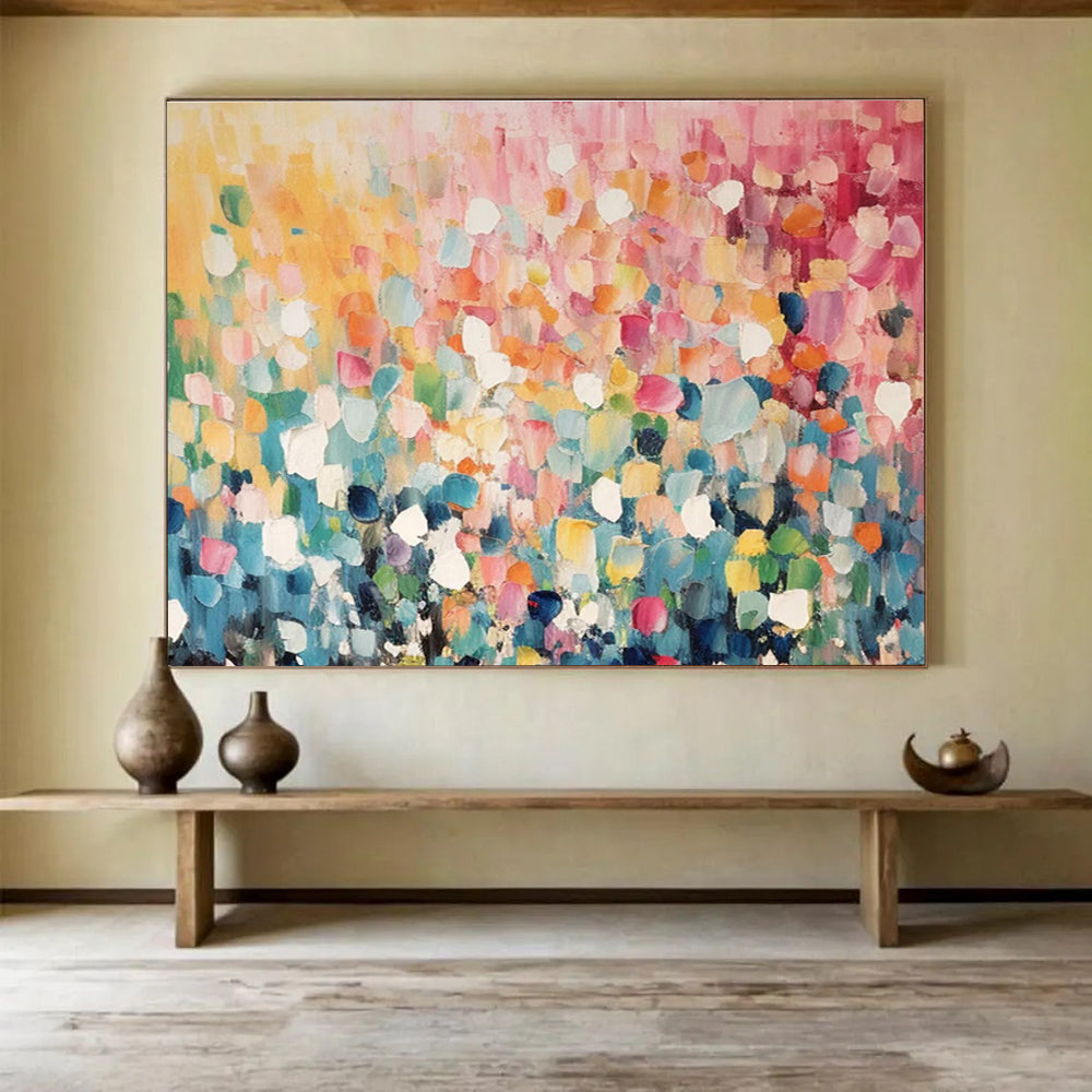 Colorful Dot Abstract Painting for Vibrant Cafes YHT161