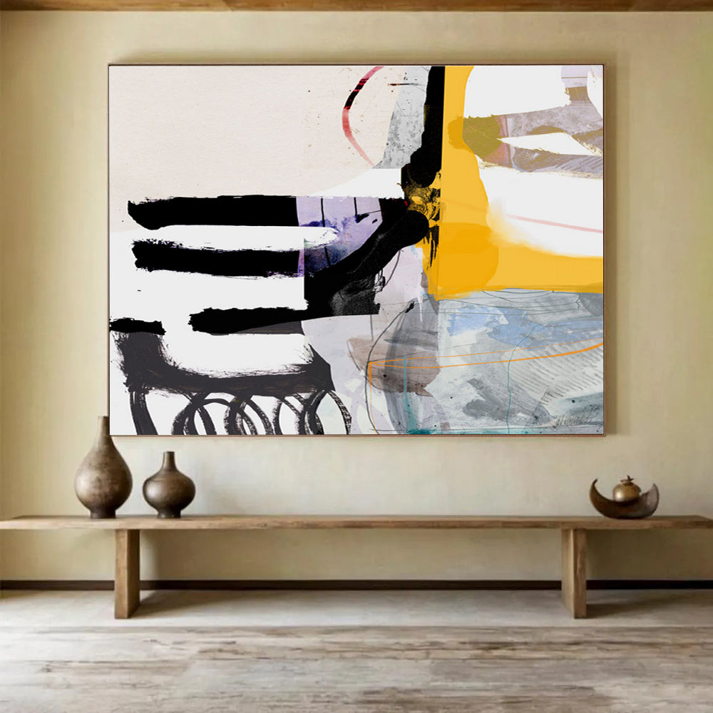 Mixed Color Bold Abstract Painting for Creative Workspaces YHT112
