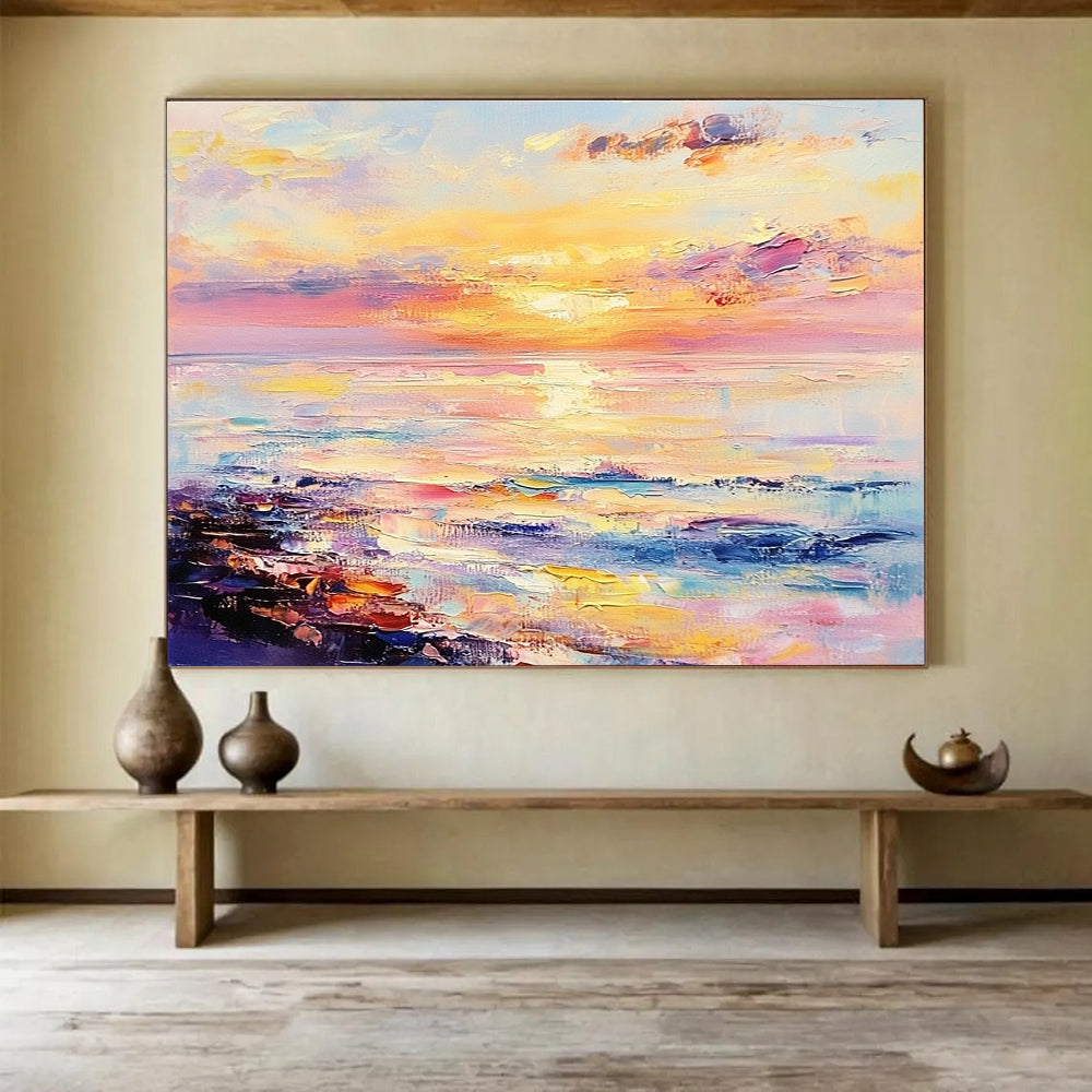 Pastel Sunset Seascape - Dreamy Hues of Dusk ABS008