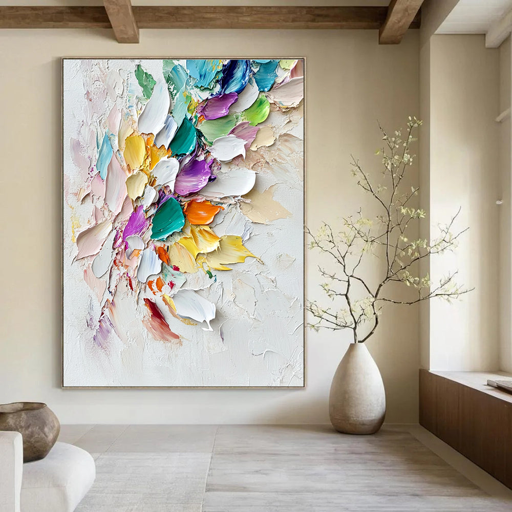 Textured Flower Burst - 3D Floral Abstract Painting GAB0635