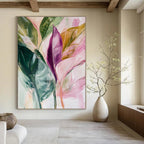 Tropical Leaf Abstract Painting for Beachfront Cafes GAB0775