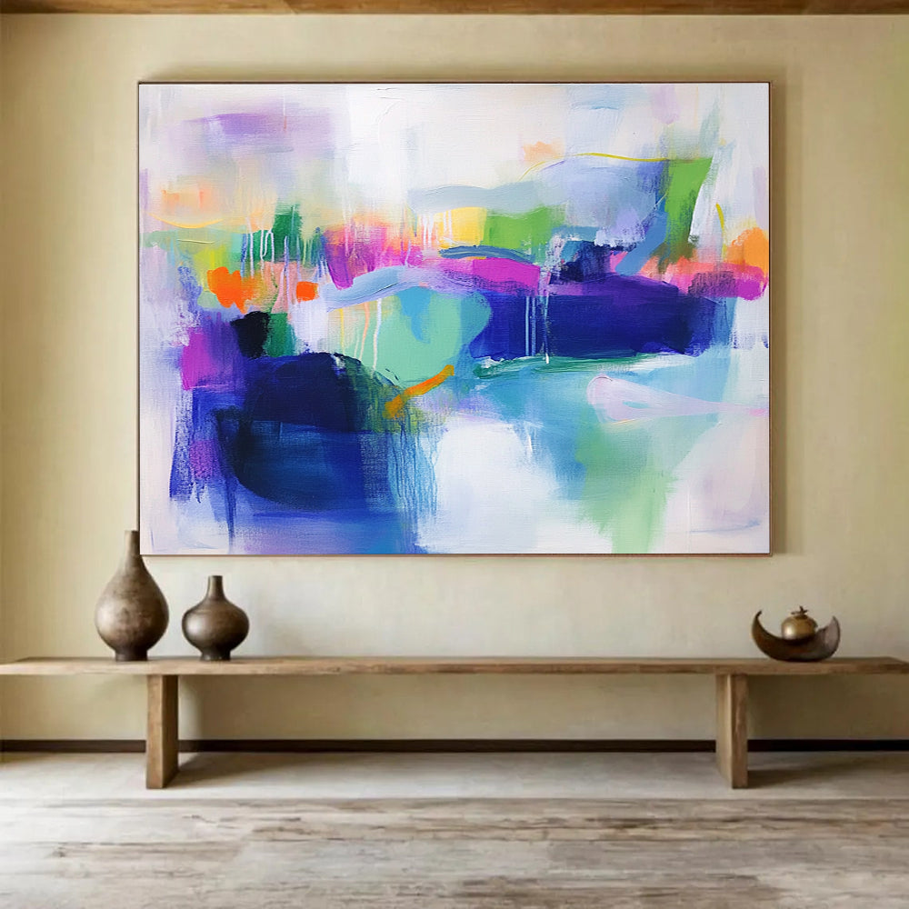 Colorful Abstract Mosaic Painting with Vibrant, Playful Combinations ABS493