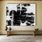 Monochrome Abstract Painting for Industrial Spaces YHT134