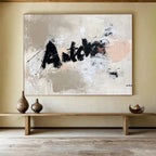 “Antcha” Text Abstract Painting with Edgy, Street - Art Vibes ABS469