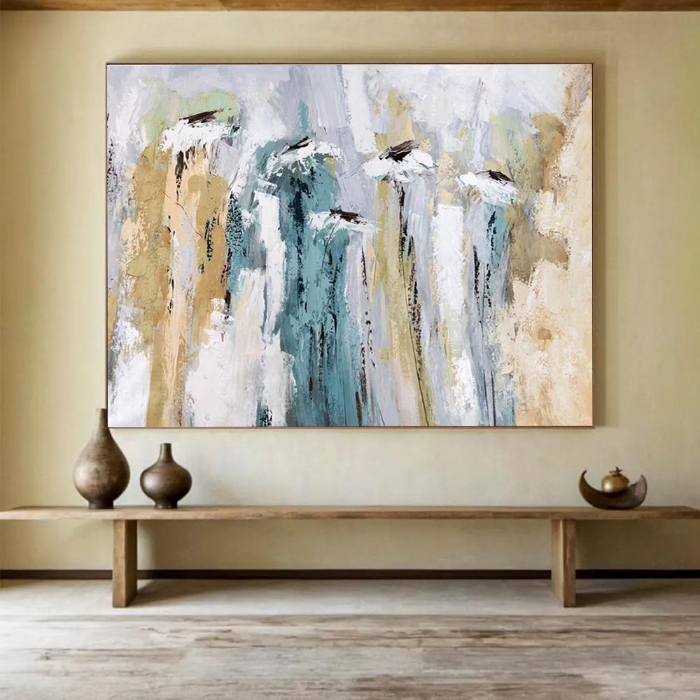 Floral - Inspired Abstract Painting for Feminine Boutiques YHT155