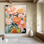 Pastel Floral Abstract Painting for Charming Nurseries HENG425
