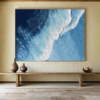 Aerial Ocean Wave Abstract Painting for Coastal - Themed Restaurants YHT258
