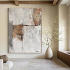 Textured Gray Abstract Painting for Industrial - Styled Lofts GAB1069