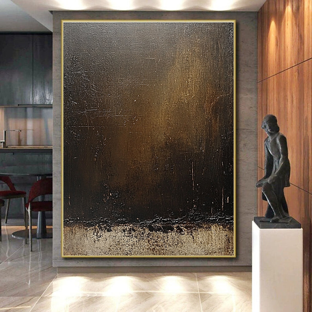 Deeper Dark Gradient Abstract Painting with Intense Atmosphere WINK292