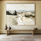 Neutral Landscape Abstract Painting with Subtle Tones ABS286