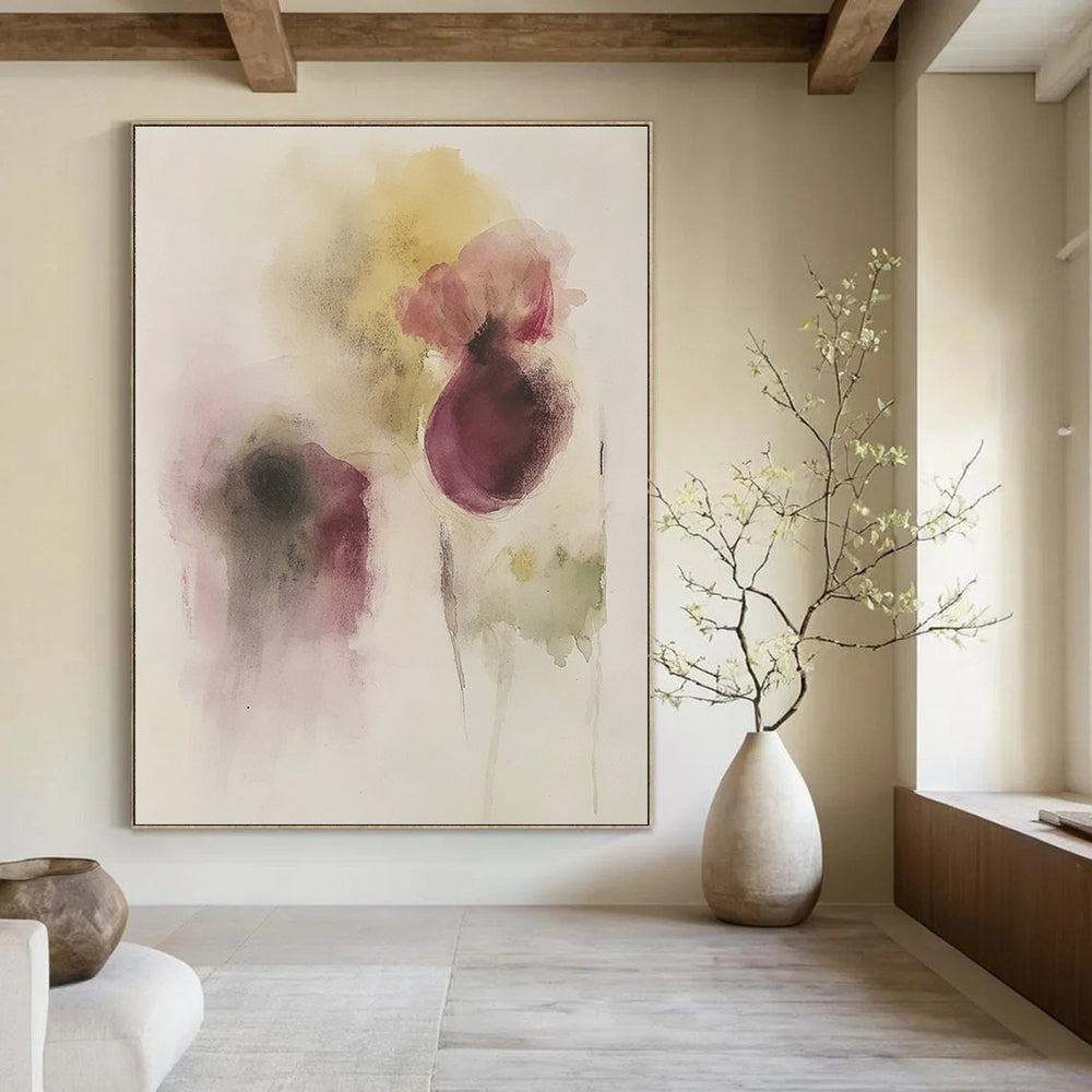 Purple Flower Abstract Painting for Luxury - Styled Salons GAB0988