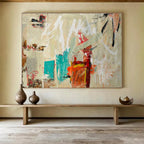 Neutral Tones Abstract Painting for Minimalist Living Rooms YHT238