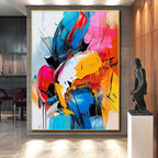 Colorful Expressive Abstract Painting with Vivid Emotions WINK596