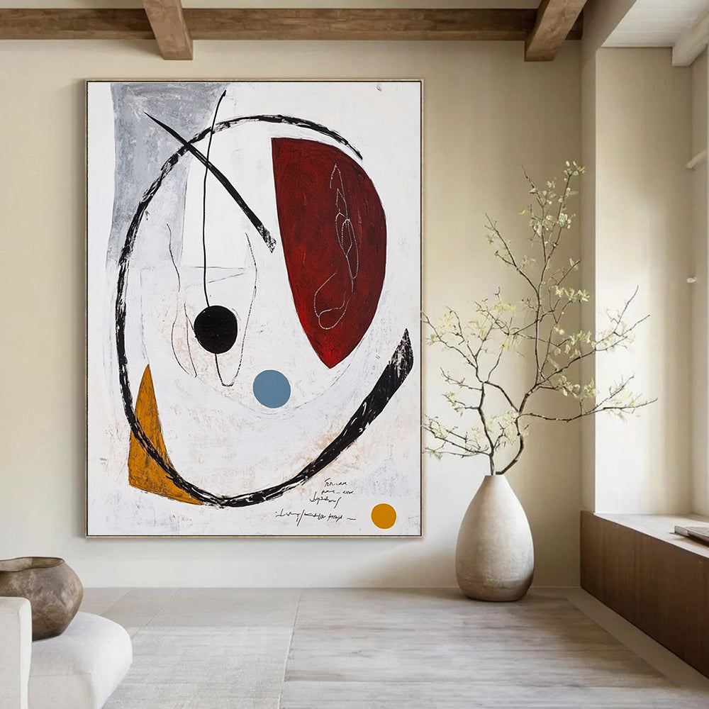 Circular Abstract Composition Painting for Modern Gallery Corridors GAB1246