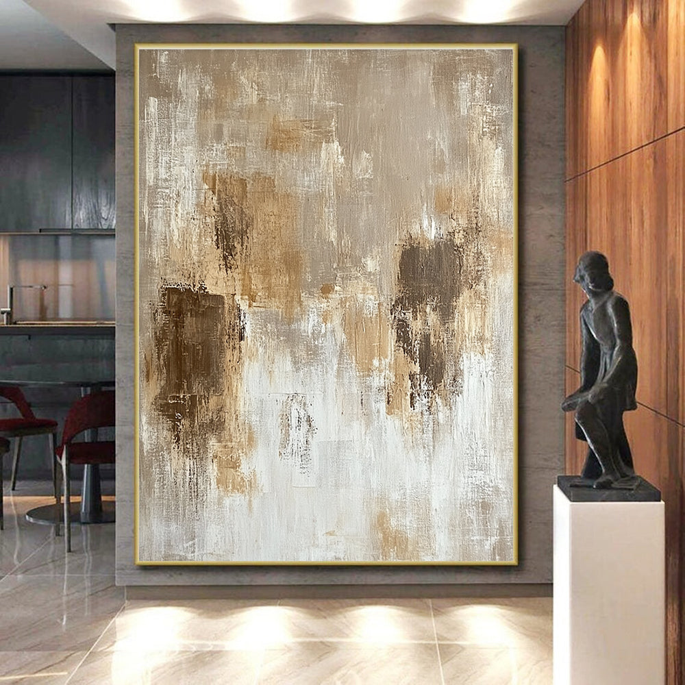 Neutral Tones Abstract Painting with Timeless Elegance WINK769