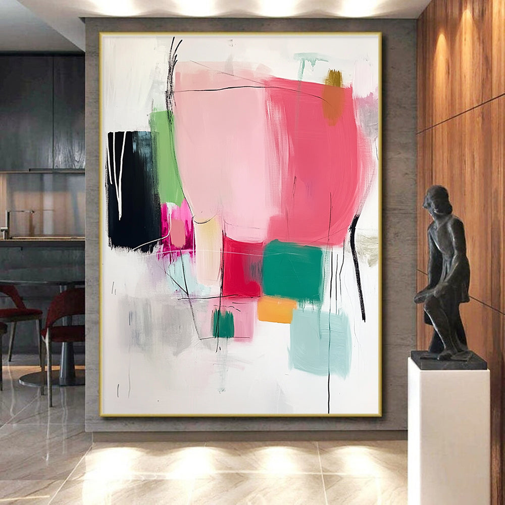 Colorful Abstract Composition Painting with Playful Energy WINK132