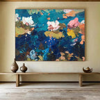 Water Lilies Abstract Painting for Modern Spa Retreats YHT465