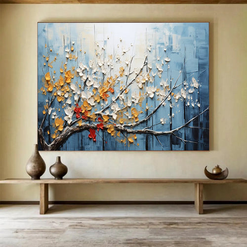 3D Blossom Tree Abstract Painting for Elegant Living Rooms YHT160