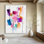 Colorful Drip Composition Abstract Painting for Art - Loving Studios GAB0992