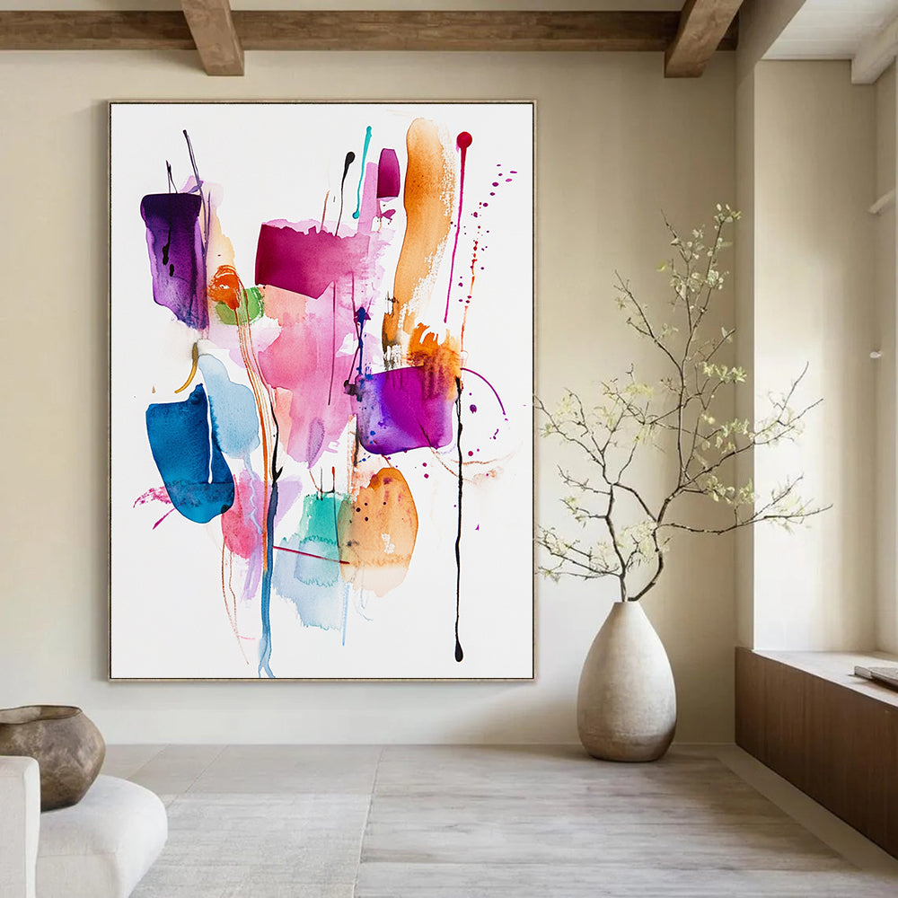 Colorful Drip Composition Abstract Painting for Art - Loving Studios GAB0992