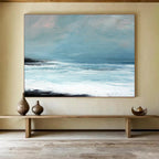 Calm Sea Abstract Minimalist Painting for Serene Spaces YHT031