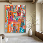 Orange - Toned Abstract Collage - Eclectic Mixed - Media Art GAB0383