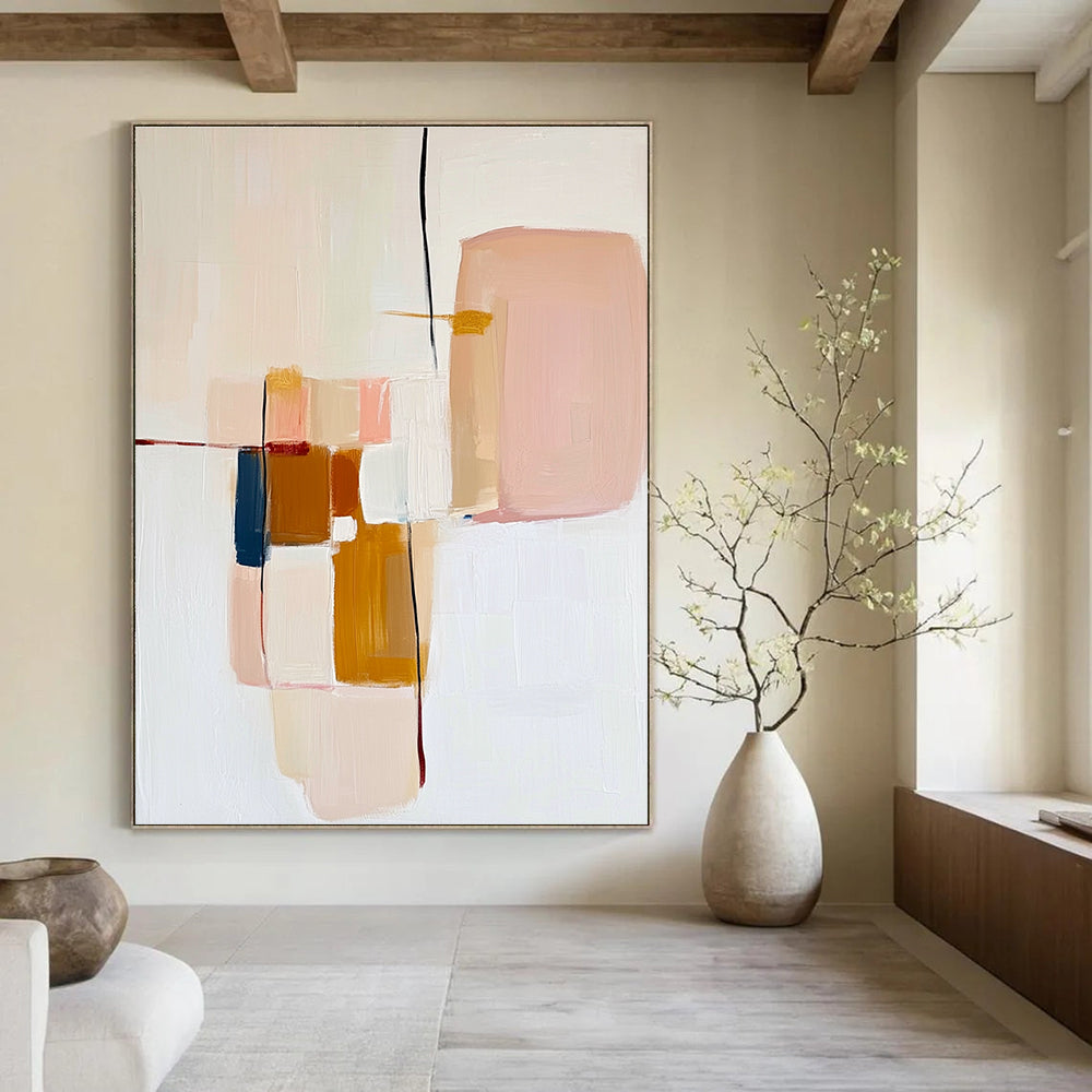 Pastel Color Block Abstract Painting for Feminine - Inspired Boutiques GAB0928