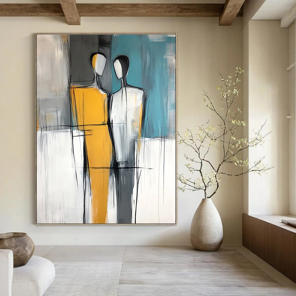 Two Figures Abstract - Intimate Relationship Art GAB0564
