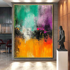 Vivid Color Palette Abstract Painting with Joyful Vibes WINK797