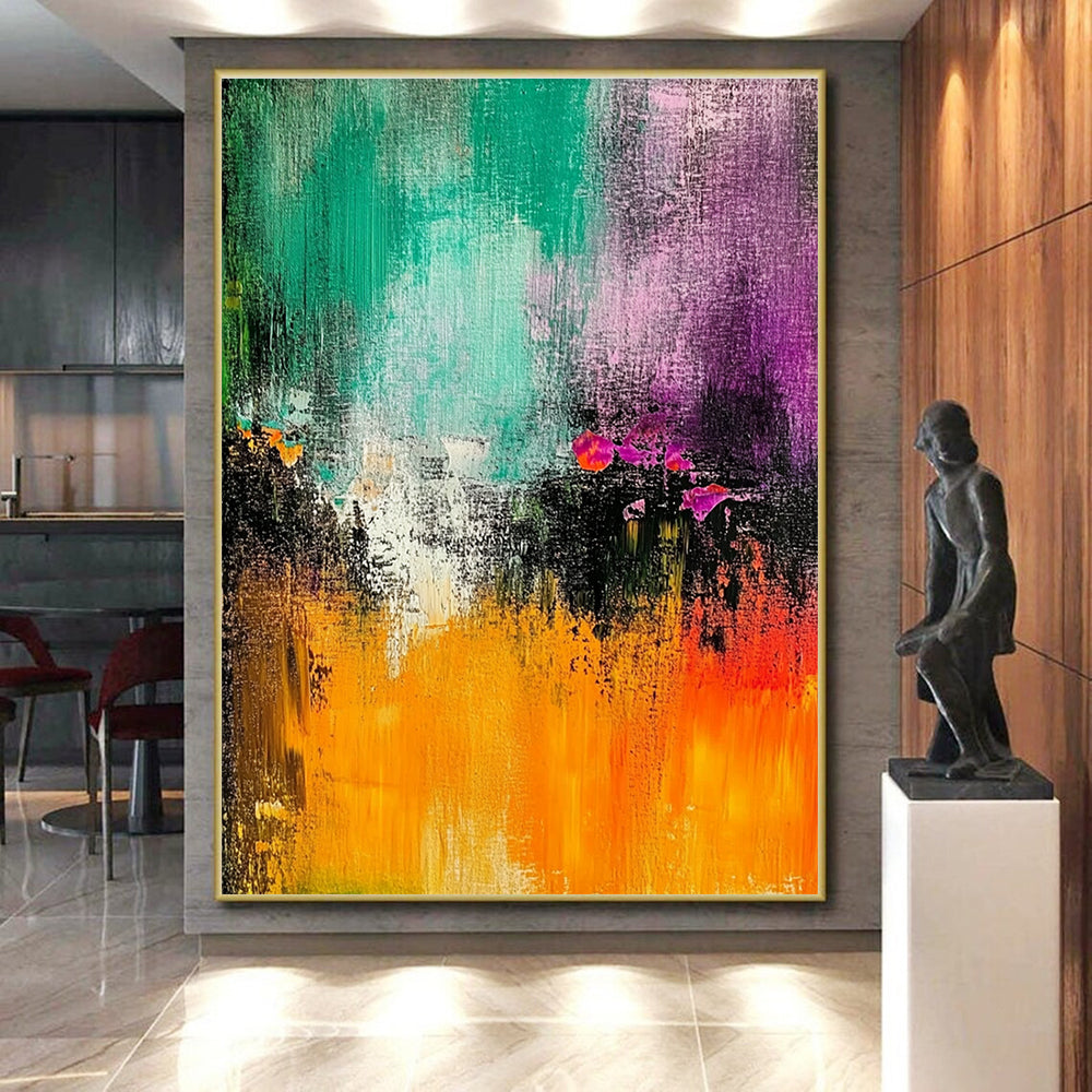 Vivid Color Palette Abstract Painting with Joyful Vibes WINK797