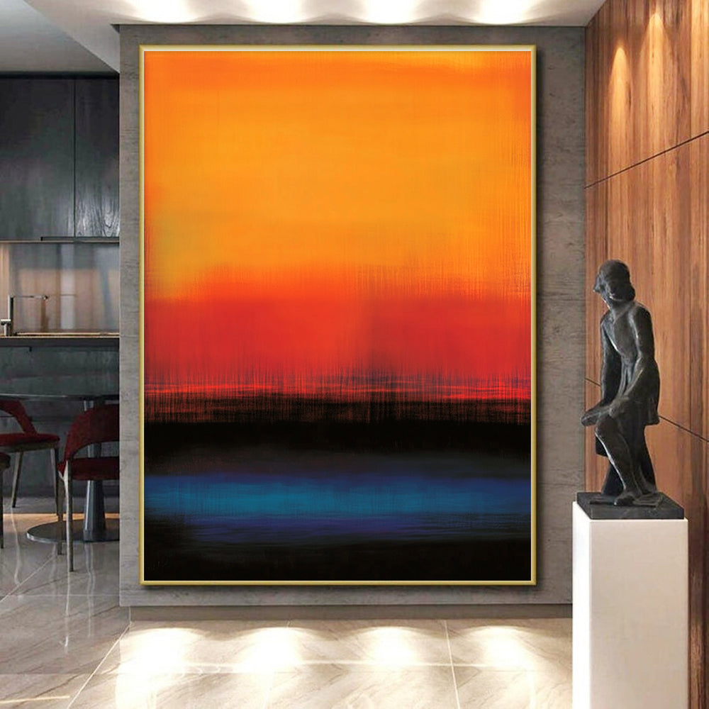 Sunset Gradient Abstract Painting with Soothing Color Flow WINK490