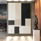 Grid - Pattern Abstract Painting with Textured Surfaces WINK852