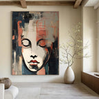 Abstract Face Composition Painting for Contemporary Art Galleries HENG124