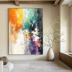 Colorful Textured Abstract Painting for Creative Art Studios GAB0892