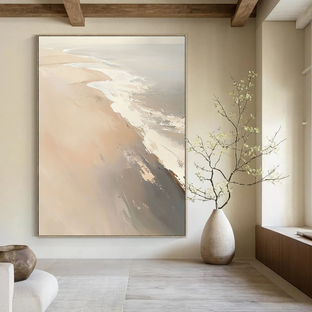Minimalist Beach Abstract Painting for Calm - Themed Bedrooms GAB1016