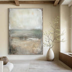 Sea and Sky Abstract Painting for Beach House Bedrooms GAB0759