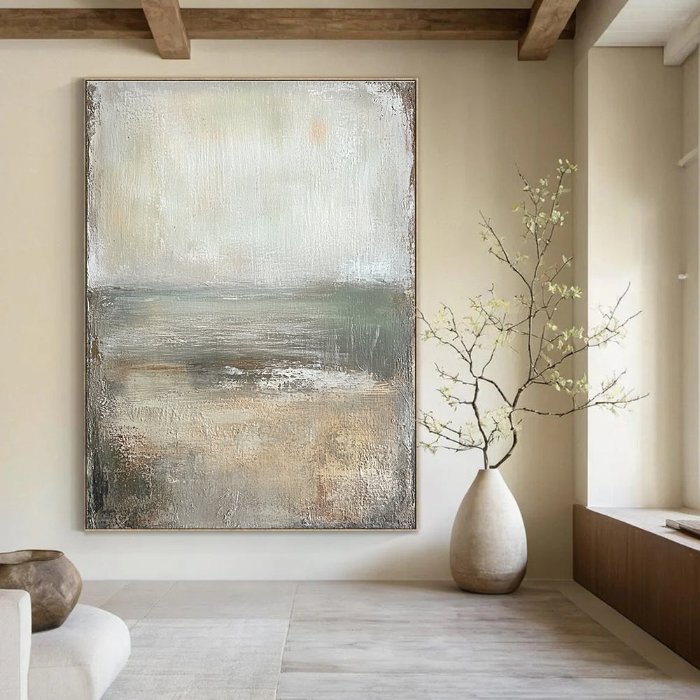 Sea and Sky Abstract Painting for Beach House Bedrooms GAB0759
