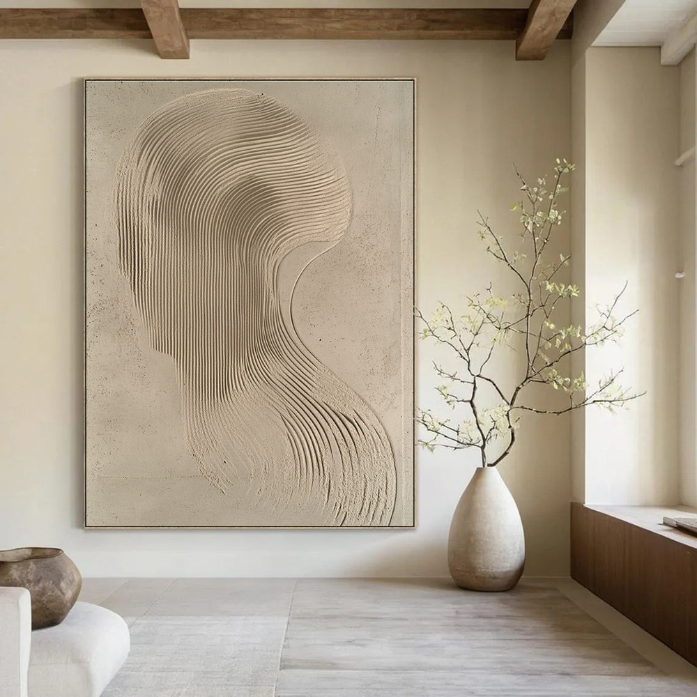 Sand - Like Head Silhouette Conceptual Abstract Art GAB0375