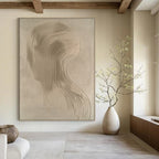 Sand - Like Head Silhouette Conceptual Abstract Art GAB0375