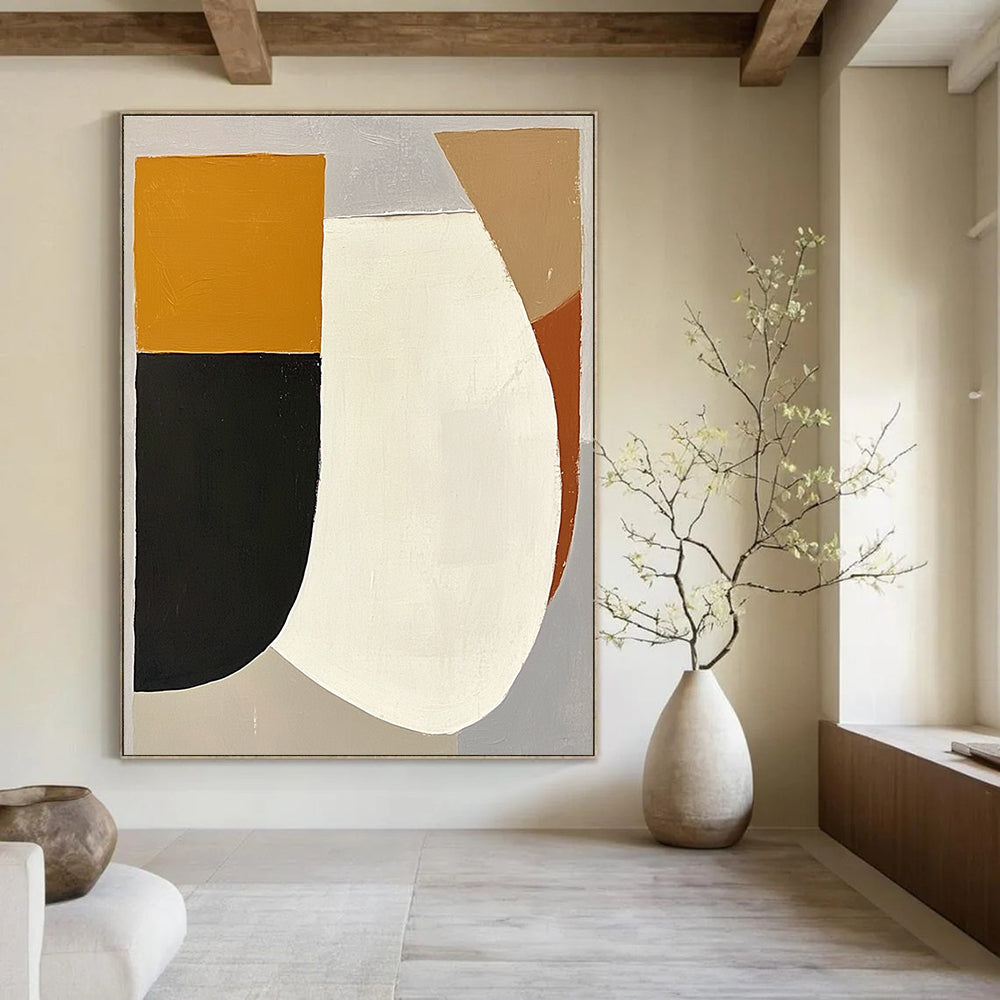 Simple Geometric Abstract Painting for Scandinavian - Styled Homes GAB1098