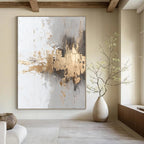Gold Accent Abstract Painting for Modern - Styled Hallways GAB0995