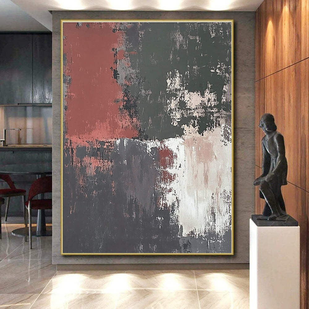 Rustic - Toned Abstract Painting with Earthy Charm WINK326